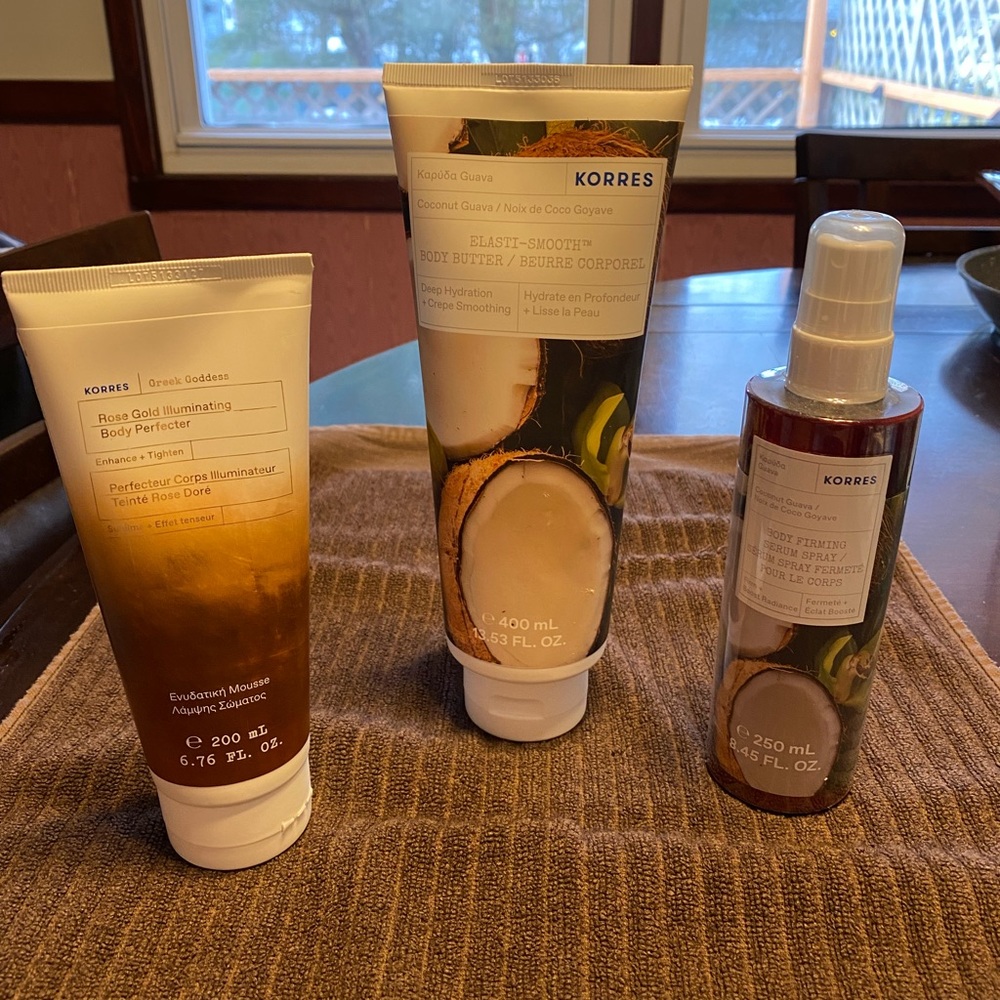 Korres (3) piece body perfecting set NEW